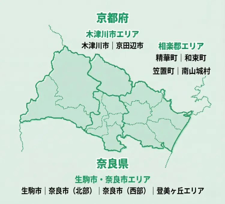 京都・奈良の出張買取対応エリア